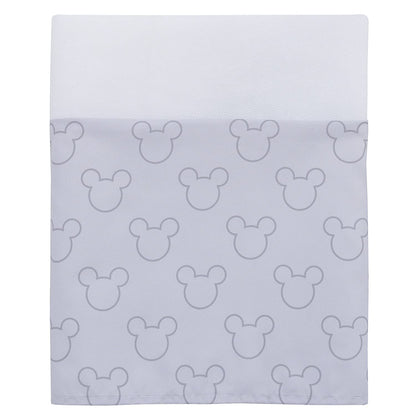 Disney Minnie Mouse Pretty in Pink 3 Piece Nursery Crib Bedding Set, Pink, Grey, Rose