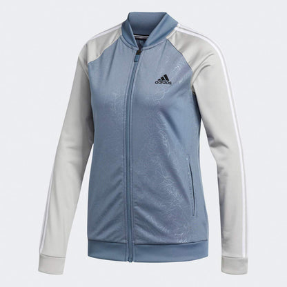adidas Womenâ€™s Embossed Print Track Jackets Full-Zip Climalite Jacket