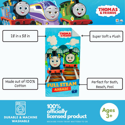 Franco Thomas & Friends Kid Cotton Bath/Pool/Beach Towel, 58 in x 28 in