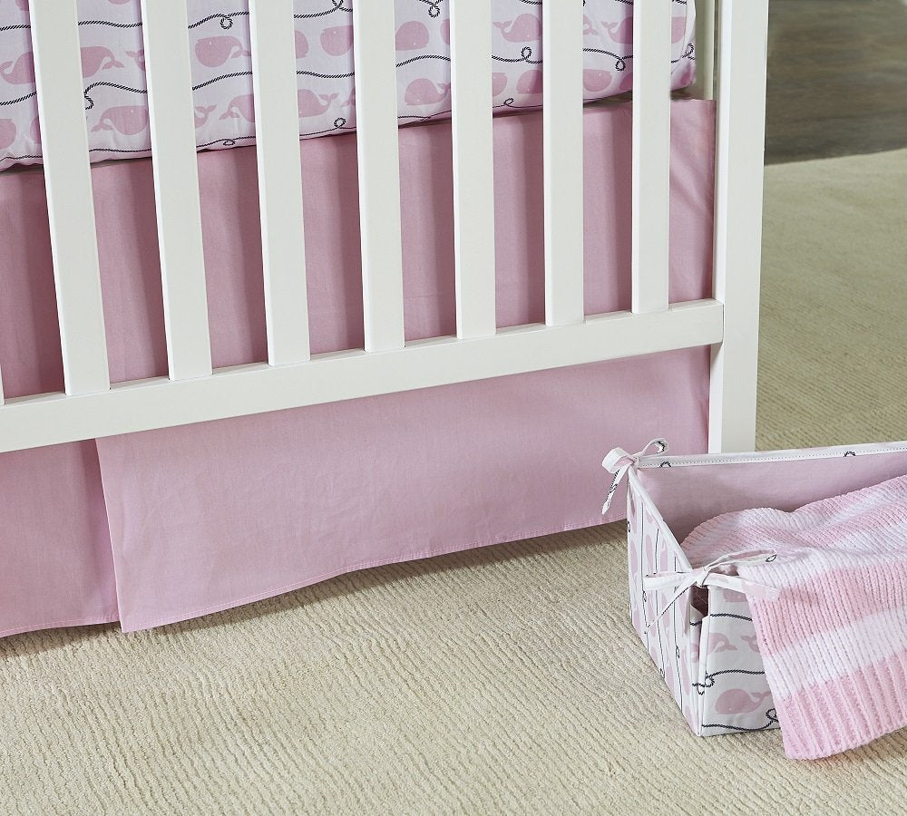 Nautica Kids Nursery Separates Pleated Crib Skirt, Pink