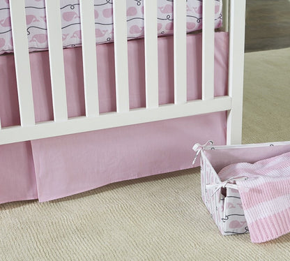 Nautica Kids Nursery Separates Pleated Crib Skirt, Pink