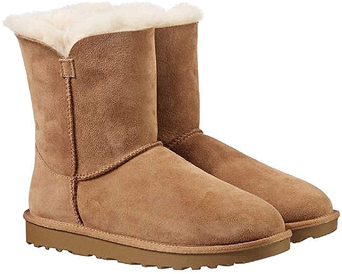 Kirkland Signature Ladies Genuine Sheepskin - Shearling Lining - Zipper Boots for Women Chestnut (8)