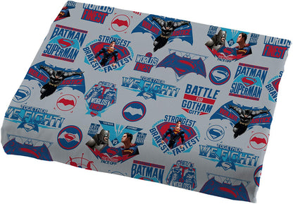 Warner Bros Batman vs Superman Bed Sheets World's Finest Heroes Bedding Accessories