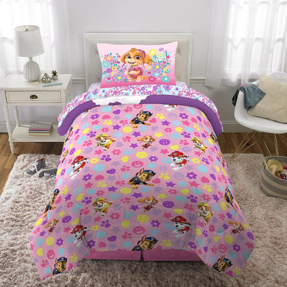 Franco Kids Paw Patrol Girls Twin Comforter and Sheets Set