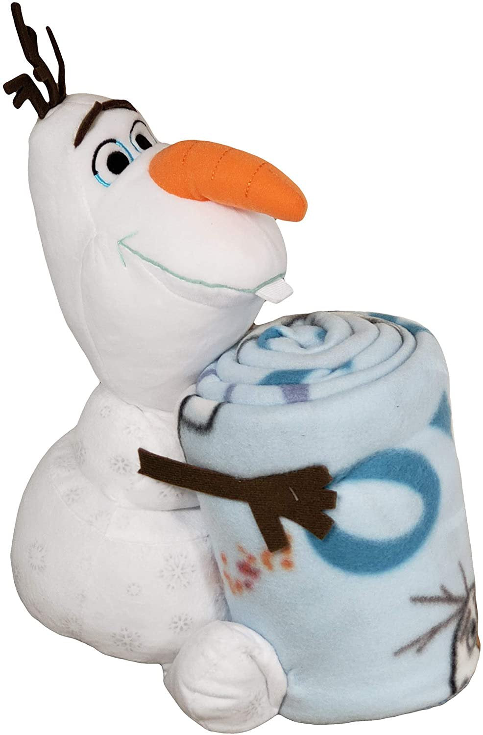 Disney Frozen 2, "Olaf Knows" Character Shaped Pillow & Fleece Throw Blanket Set, 40" x 50"