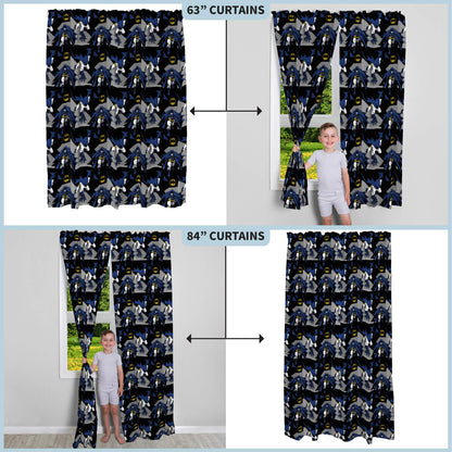 Franco Kids Batman Window Curtains Drapes Set, 82 in x 63 in