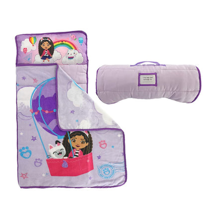 Gabby's Dollhouse Toddler Nap Mat with Pillow and Blanket Perfect for Preschool, Daycare and Travel
