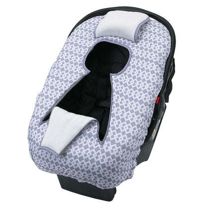 Little Love by NoJo On The Go Baby Car Seat Cover-Up, Gray/White
