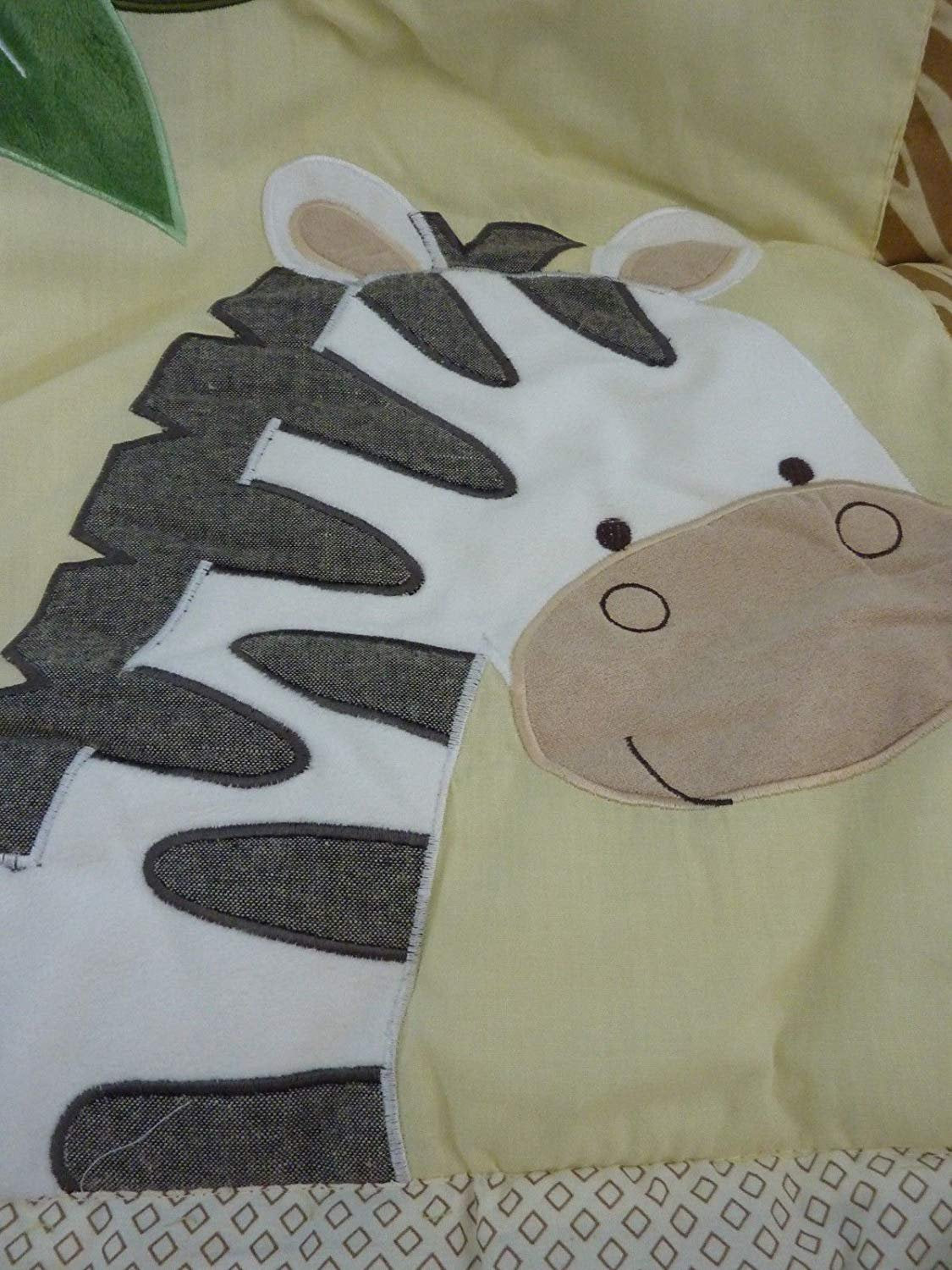 Tiddliwinks Safari Friends 3pc Baby Crib Bedding Set - Green/Brown