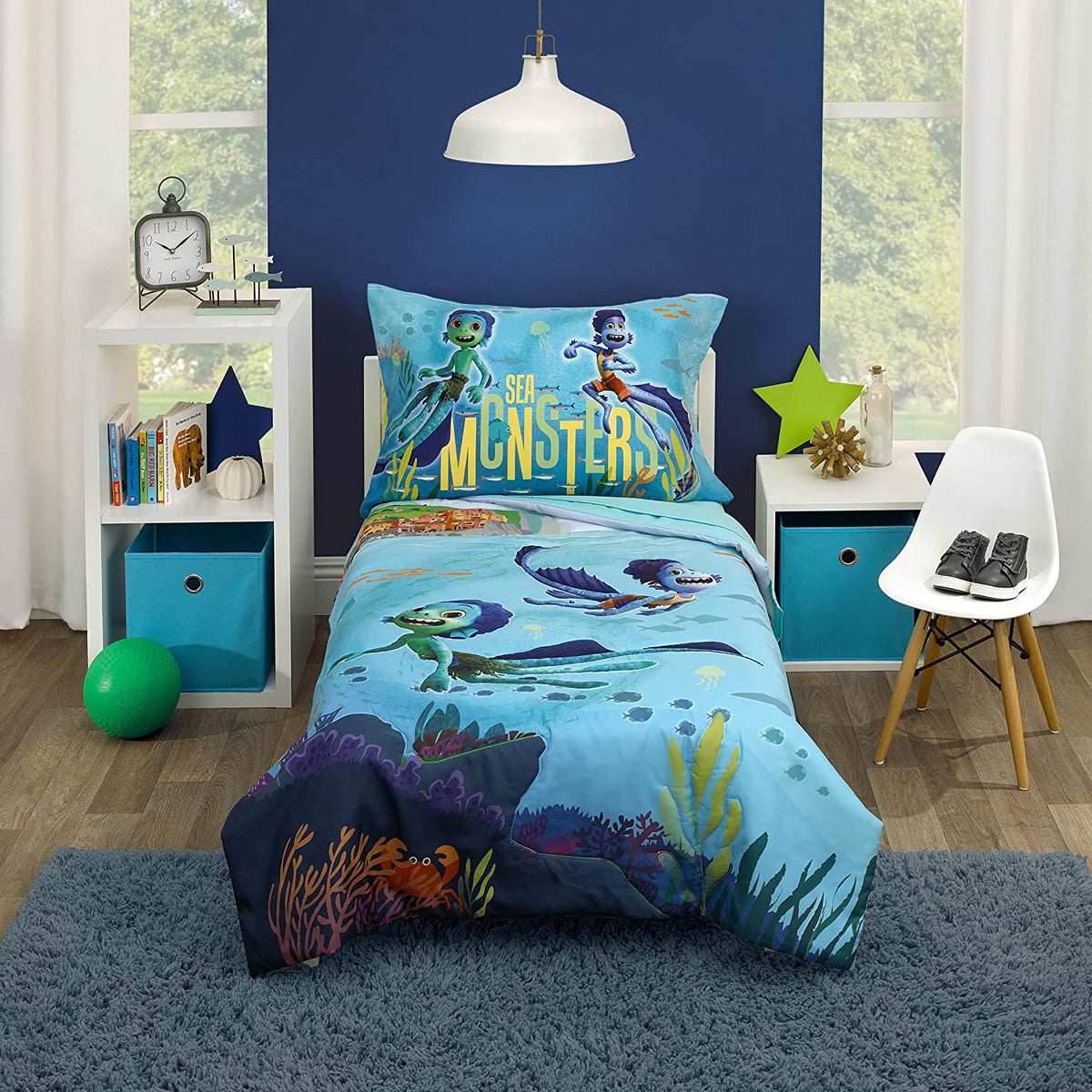Disney Luca Sea Monsters are Real 4 Piece Toddler Bedding Set