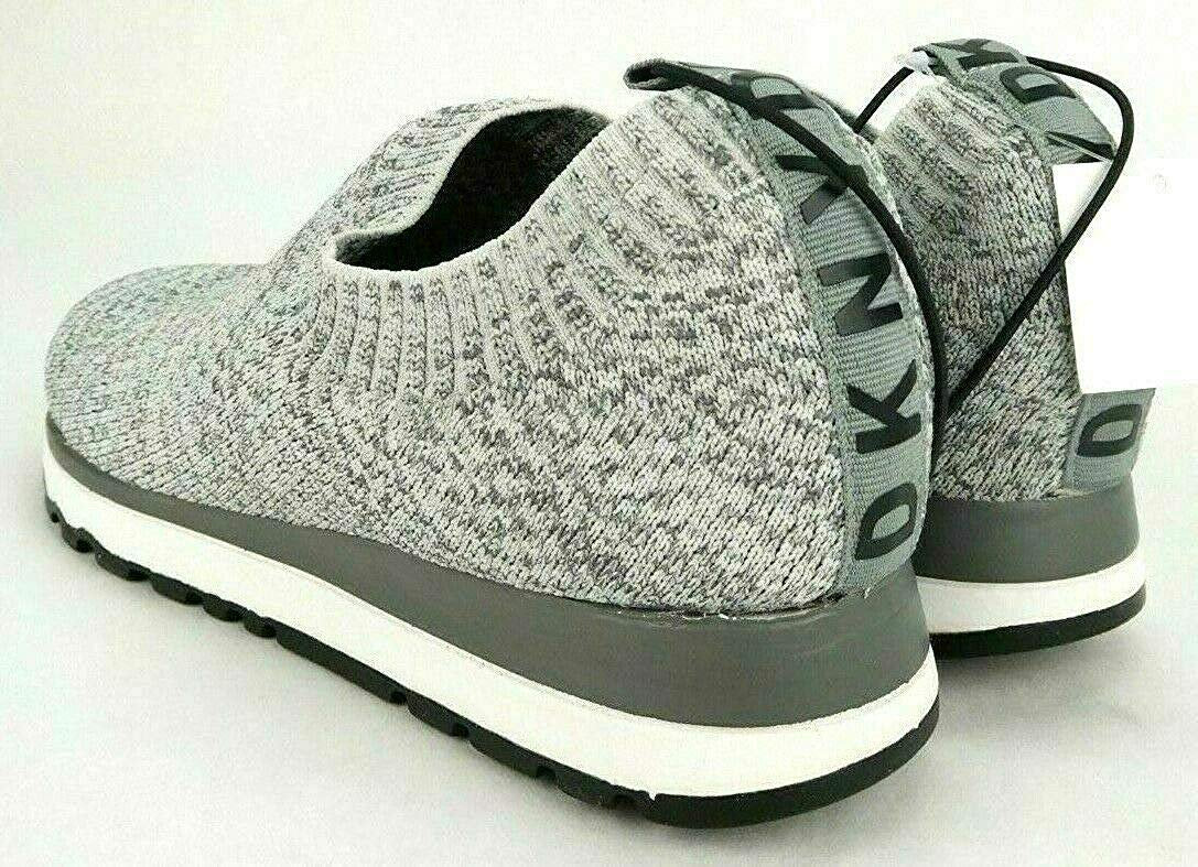 DKNY Jerri-Slip-on Women's Trainer Sneakers Knit Shoe - Size 10 Grey