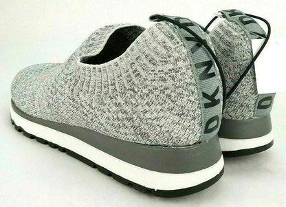 DKNY Jerri-Slip-on Women's Trainer Sneakers Knit Shoe - Size 10 Grey