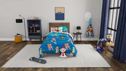 Paw Patrol Kids 5 Piece Twin Comforter and Sheet Set with Sham, By Franco
