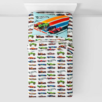 Hot Wheels 3pc Microfiber Twin Size Sheet Set