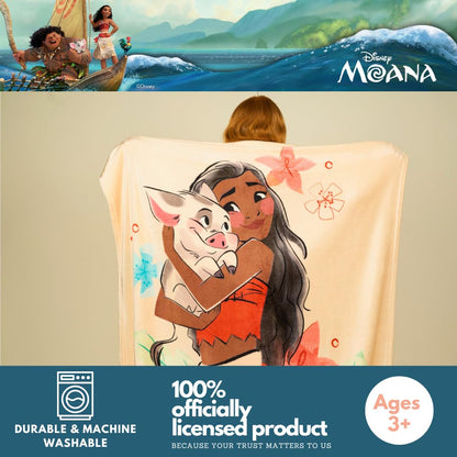 Franco Disney Moana Kids Bedding Super Soft Plush Throw Blanket, 46 in x 60 in