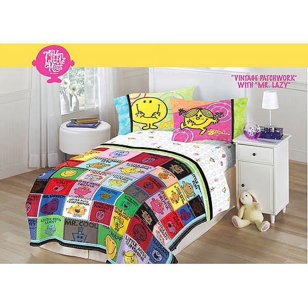 Little Miss Vintage Patchwork/mr. Lazy Fl Comforter