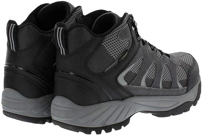 Khombu Tyler Men's Leather Hiking Outdoor Tactical Boots -Black/Grey
