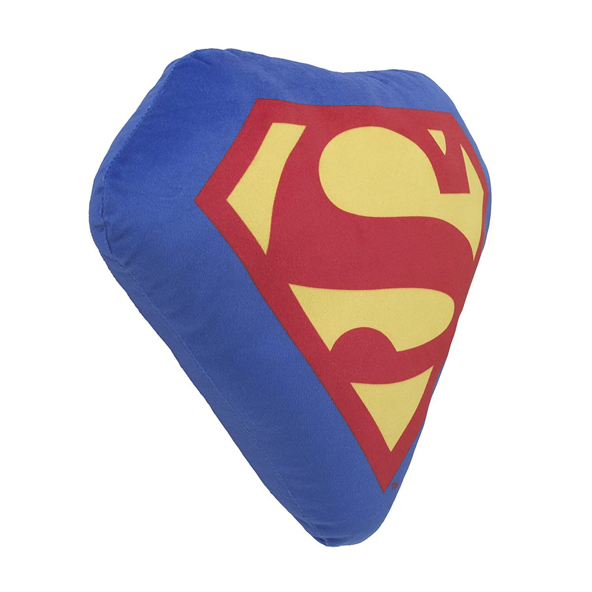 Superman Blue, Red, and Yellow Icon Plush Decorative Toddler Pillow - 9.25" X 12.75"