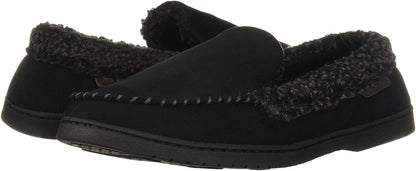 Dearfoams Men's Memory Foam Slipper Microsuede Moc Whipstitch