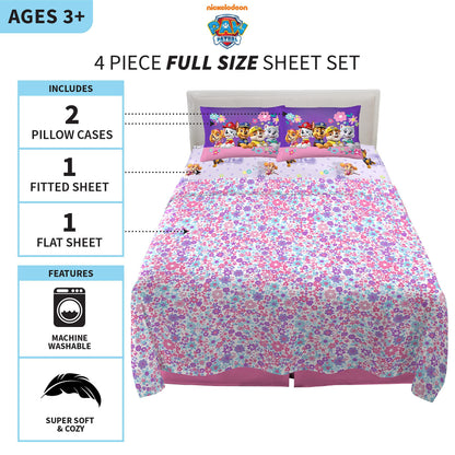 Franco Kids Bedding Paw Patrol Girls Full Size Sheet Set