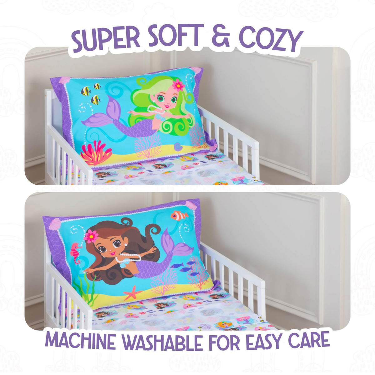 Todays Kids Monster Trucks Toddler Bedding Set for Boys - 4-Piece Toddler Bed Comforter Sets for Boys, Reversible Comforter & Pillowcase, Flat Sheet, Fitted Sheet, Breathable & Super Soft Microfiber