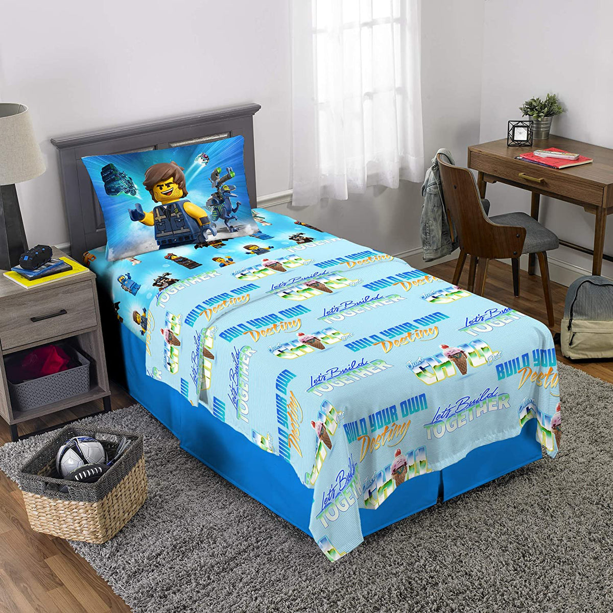 Franco Kids Bedding Lego Movie 2 Super Soft Twin Sheet Set