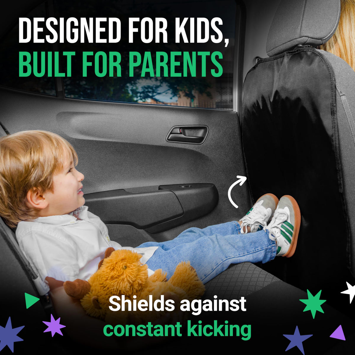 Todays Kids 2 Pack Kick Mats Back Seat Protector - Backseat Car Organizer for Kids, Car Storage Organizer, Back Seat Cars Organizers, Cars Organizers Backs Seats, Travel Accessories