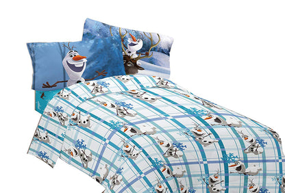 Disney Frozen Bed Sheet Set Olaf Build a Snowman Bedding Accessories