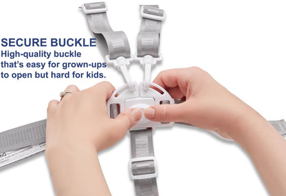 Todays Kids High Chair Straps, Compatible with Graco Highchairs, Replacement Harness Straps for most 5 Point High Chairs, Replacement High Chair Belt