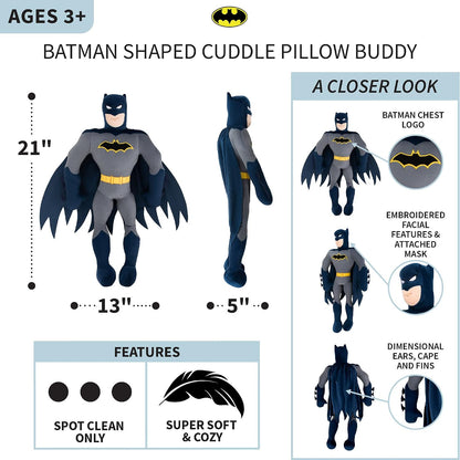 Franco Kids Batman Plush Cuddle Pillow Buddy
