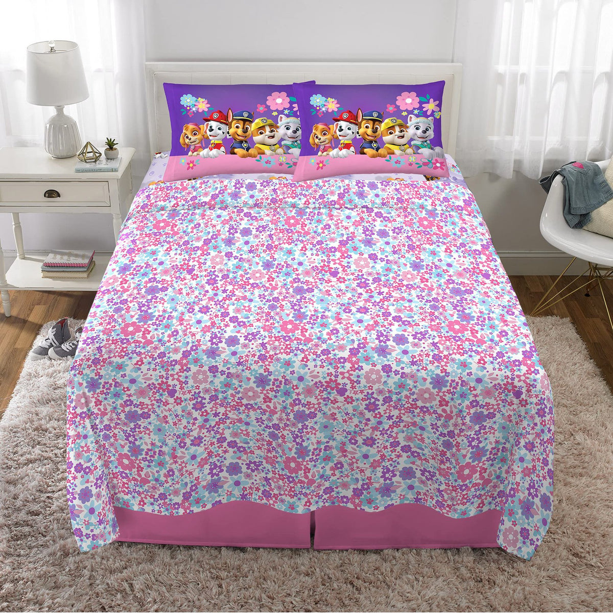 Franco Kids Bedding Paw Patrol Girls Full Size Sheet Set