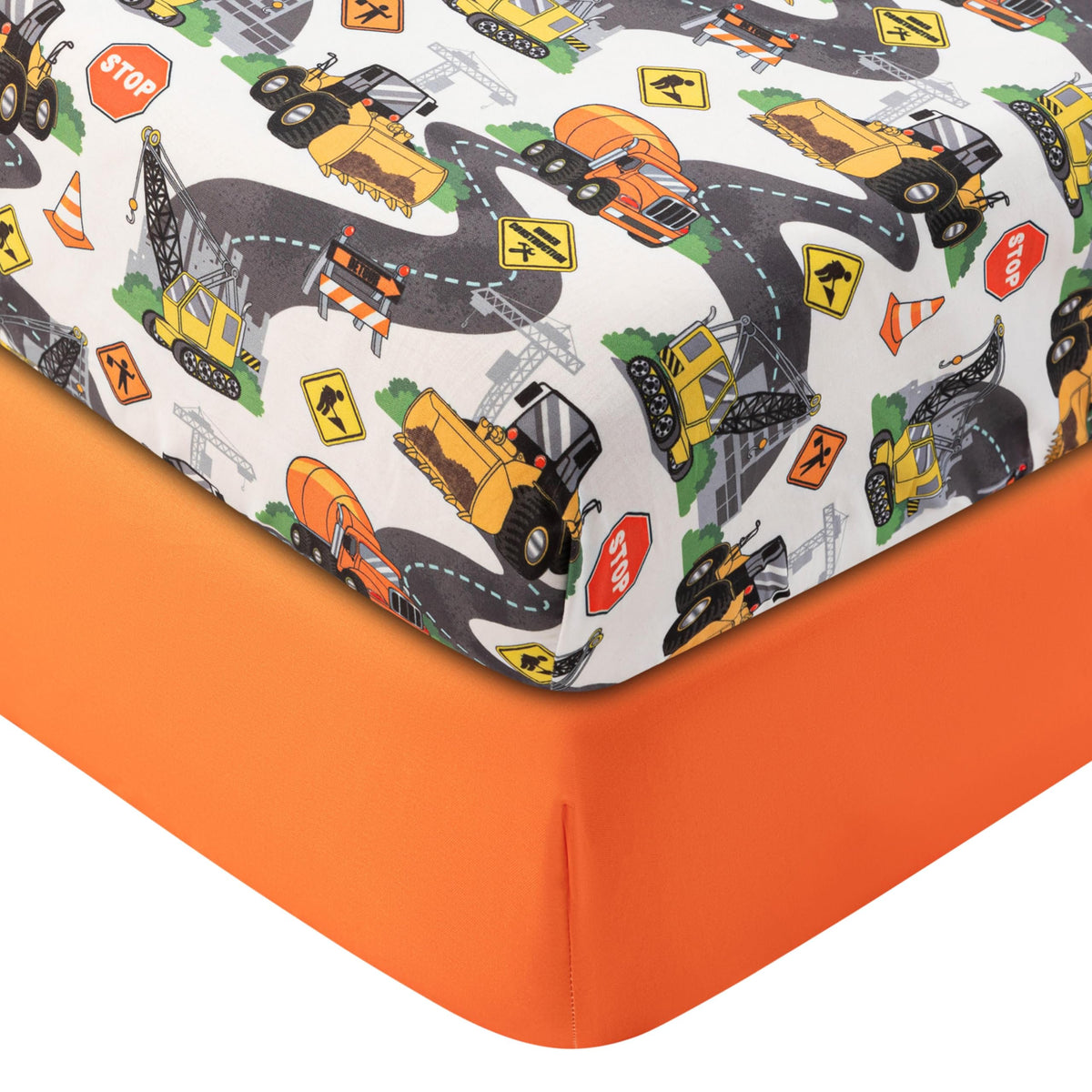 Today's Kids 1-Pack Monster Truck Fitted Baby Crib Sheet Boy - Soft & Breathable Printed Nursery Toddler Bed Sheets for Boys, Elastic Edge with Deep Pockets, Machine Washable, Fits 28" x 52" Mattress