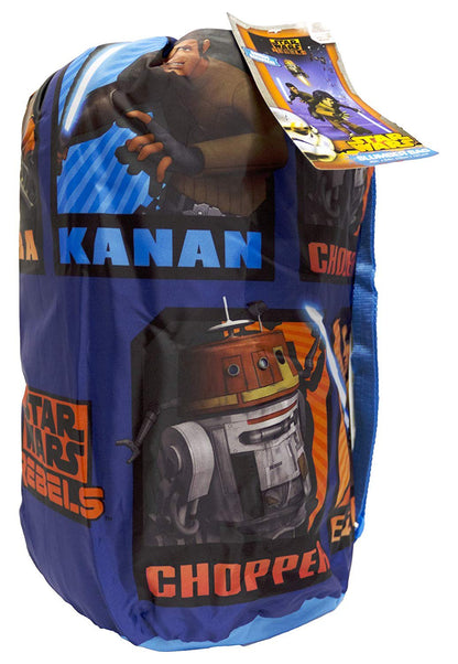 Disney Star Wars Rebels Slumber Bag, Bonus Backpack with Straps, Chopper, Kanan, Ezra