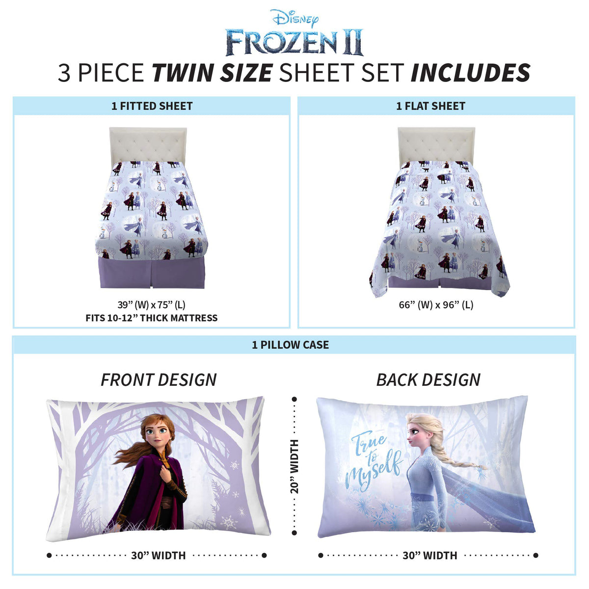 Disney Frozen 2 Twin Size Sheet Set