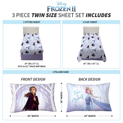 Disney Frozen 2 Twin Size Sheet Set