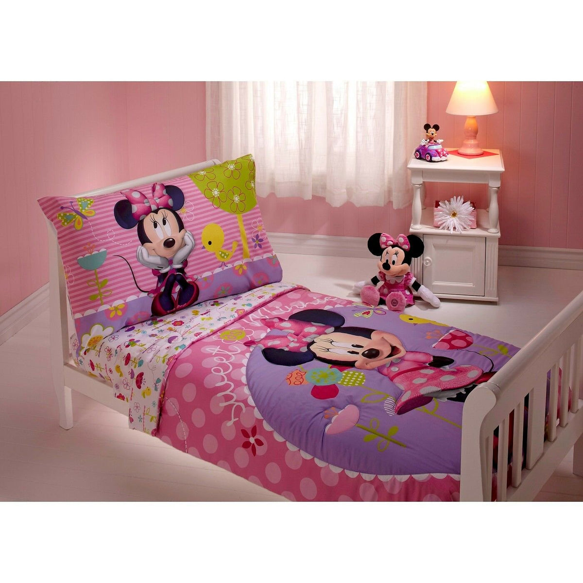 Disney Minnie Mouse 4 Piece Toddler Bedding Set