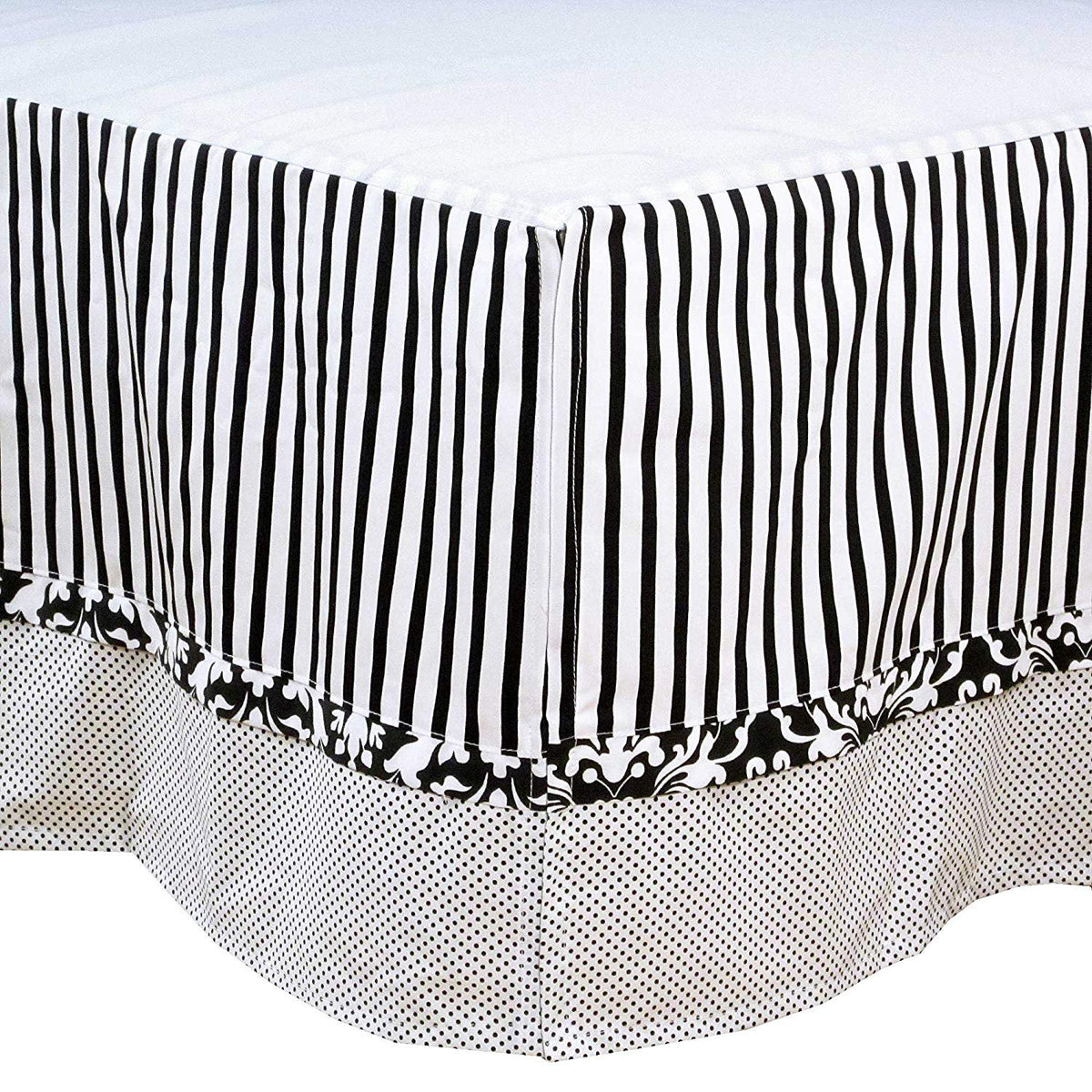 Bananafish Taylor 3 Piece Crib Bedding Set, Black, Cotton