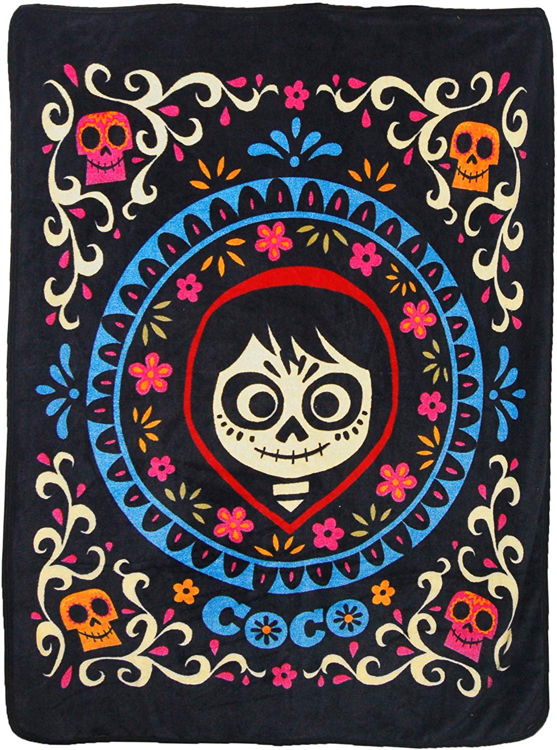 Disney's Coco, "Miguel" Micro Raschel Throw Blanket, 46" x 60", Multi Color
