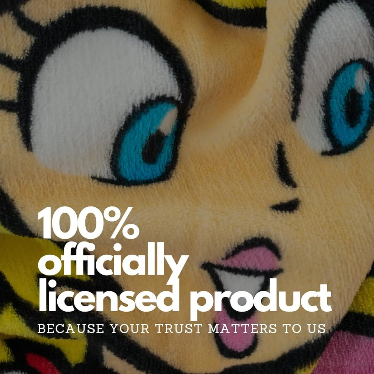 Franco Super Mario Girl Princess Peach Plush Throw Blanket, 46 in x 60 in