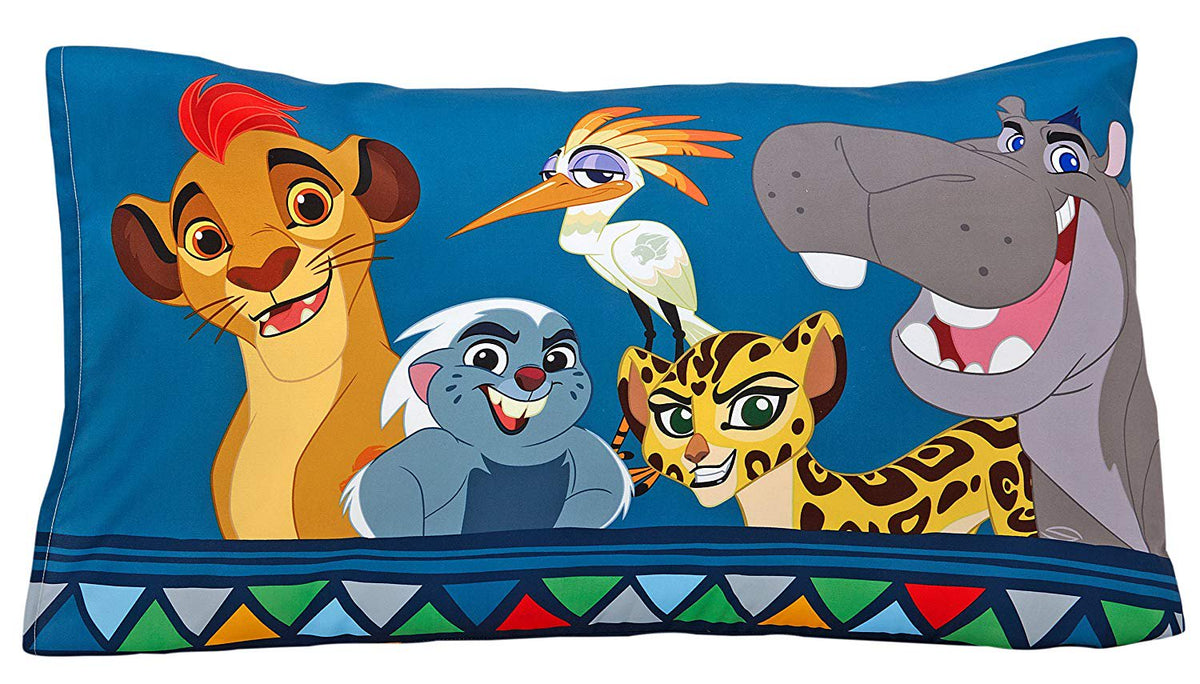 Disney Lion Guard Wild Team 4 Piece Toddler Bedding Set, Blue/Gray/Tan