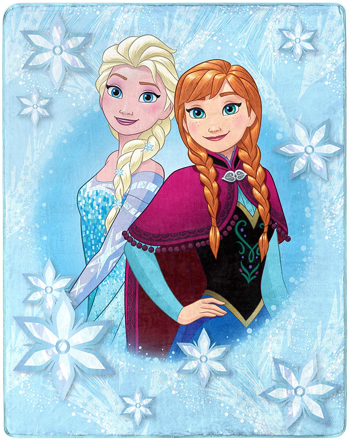 Northwest Frozen Anna & Elsa Silky Soft Throw Blanket 40 in. x 50 in.