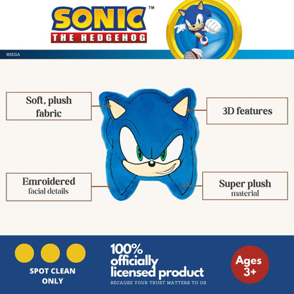 Franco Sonic The Hedgehog Anime Decorative Throw Pillow, 16" Inch