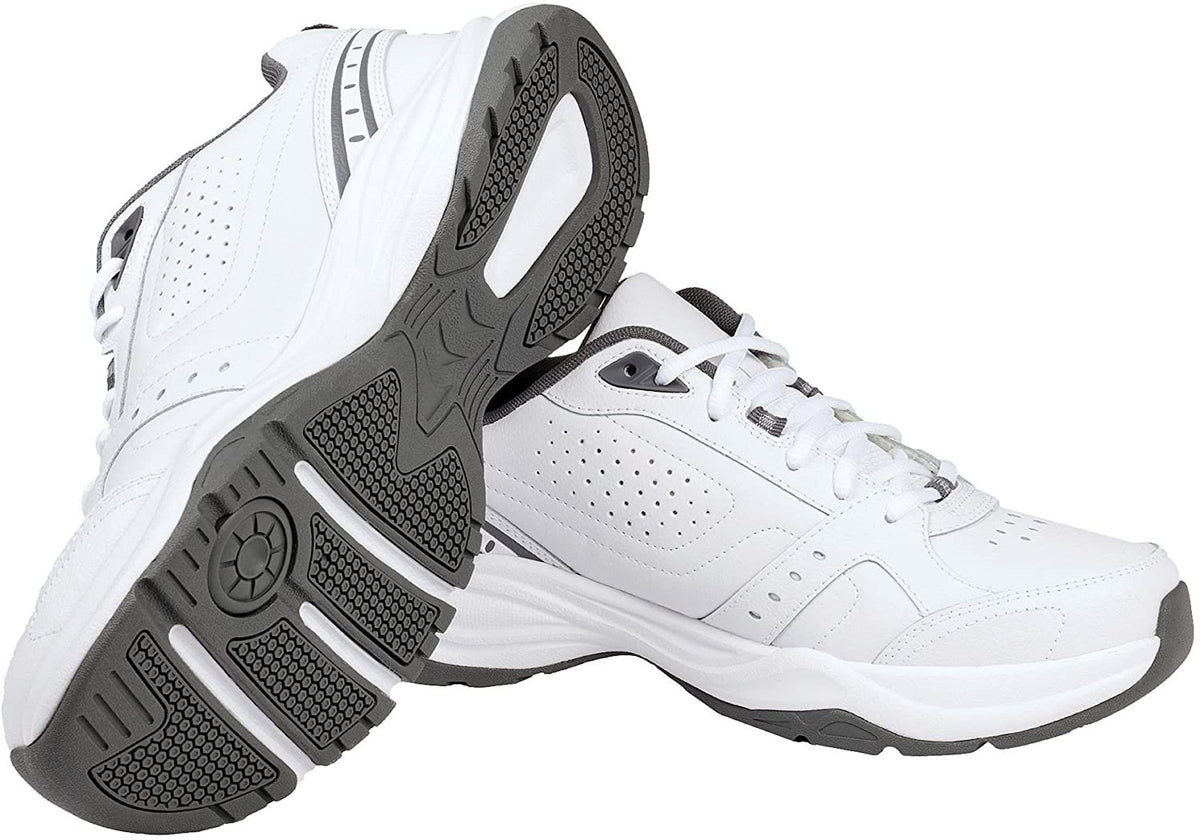 Kirkland Signature Men's Athletic Shoe, White/Grey (12)