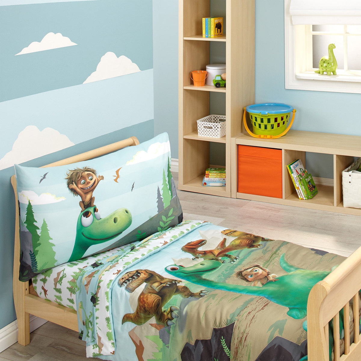 Disney Good Dinosaur Prehistoric Footprints 4 Piece Toddler Bedding Set