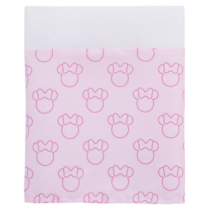 Disney Minnie Mouse Pretty in Pink 3 Piece Nursery Crib Bedding Set, Pink, Grey, Rose