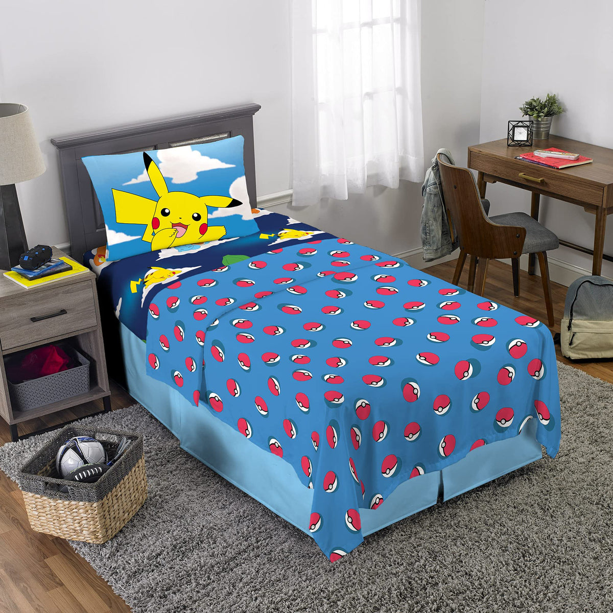 Franco Pokemon Anime Kids Twin Sheet Set
