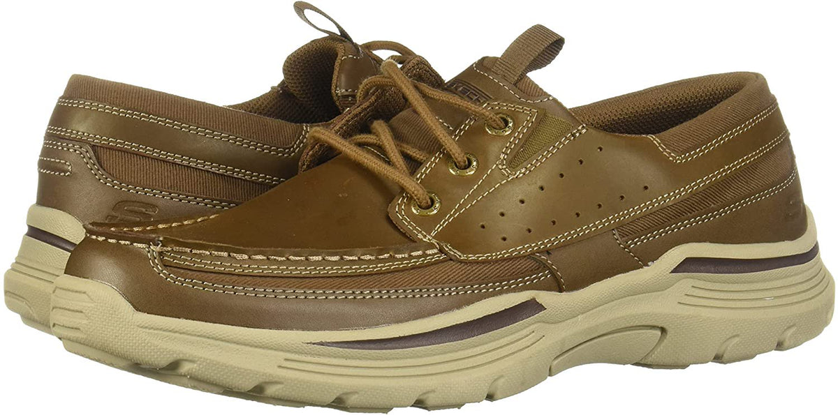Skechers Men's Expended-Menson Leather Lace Up Boat Shoe
