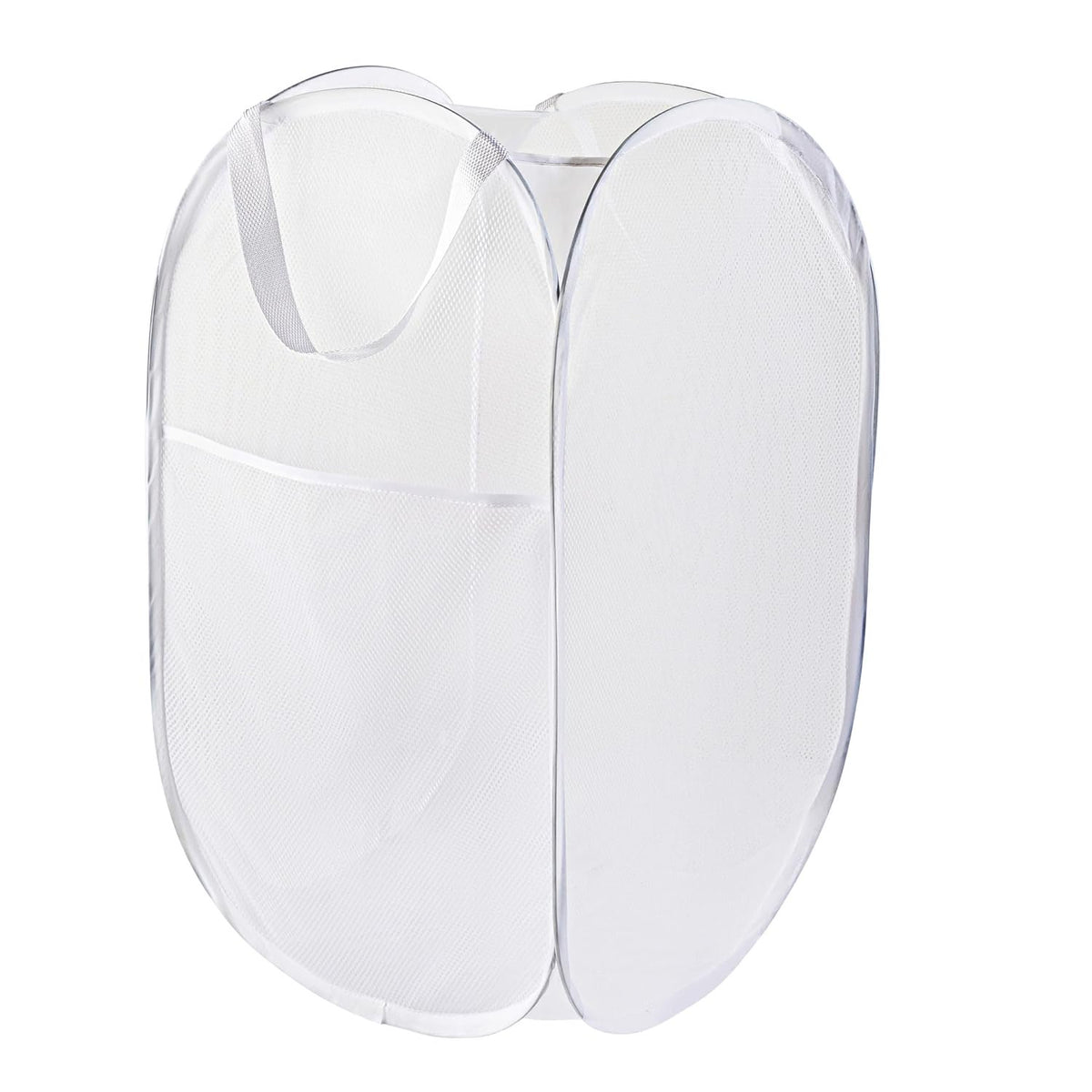 Todays Kids Collapsible Mesh Pop-Up Laundry Hamper - Foldable Laundry Basket with Breathable Mesh, Reinforced Handles and Side Pocket