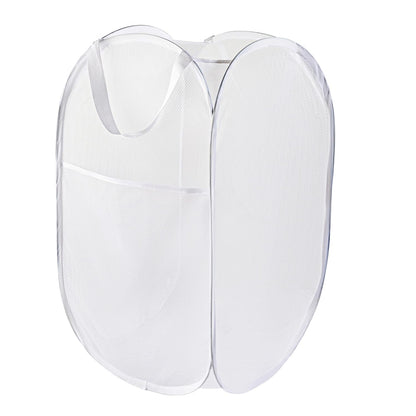 Todays Kids Collapsible Mesh Pop-Up Laundry Hamper - Foldable Laundry Basket with Breathable Mesh, Reinforced Handles and Side Pocket