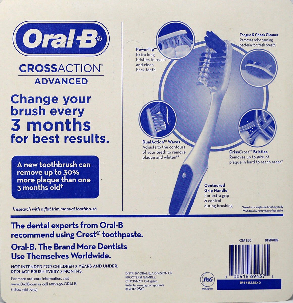 Oral-B Pro-Health Cross Action Advanced Toothbrush, Soft - 8 pack